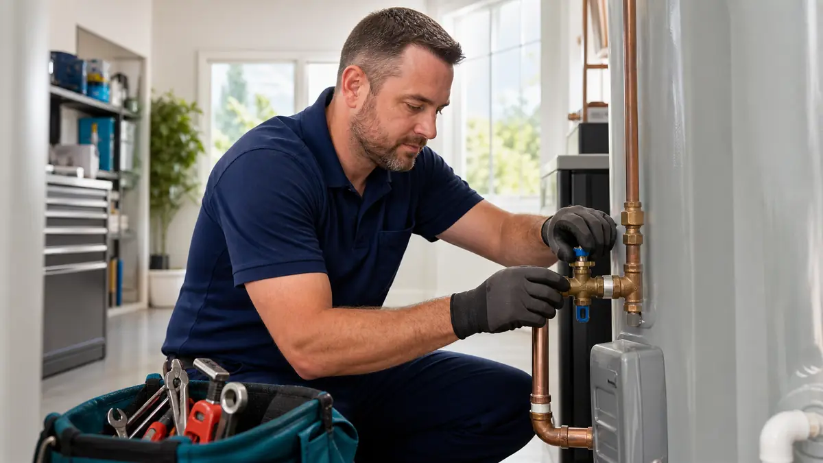 Why Your Water Smells Bad Only in Hot Water image showing water heater plumbing for Middlesex, NJ plumbing customers